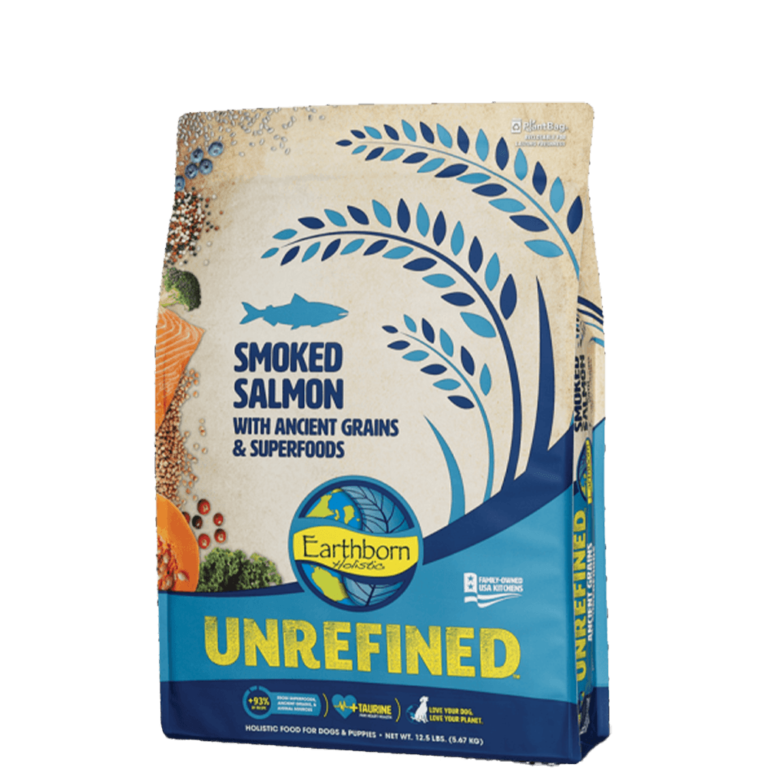 Earthborn Holistic Unrefined Smoked Salmon Dry Dog Food 25lb GoMyPuppy