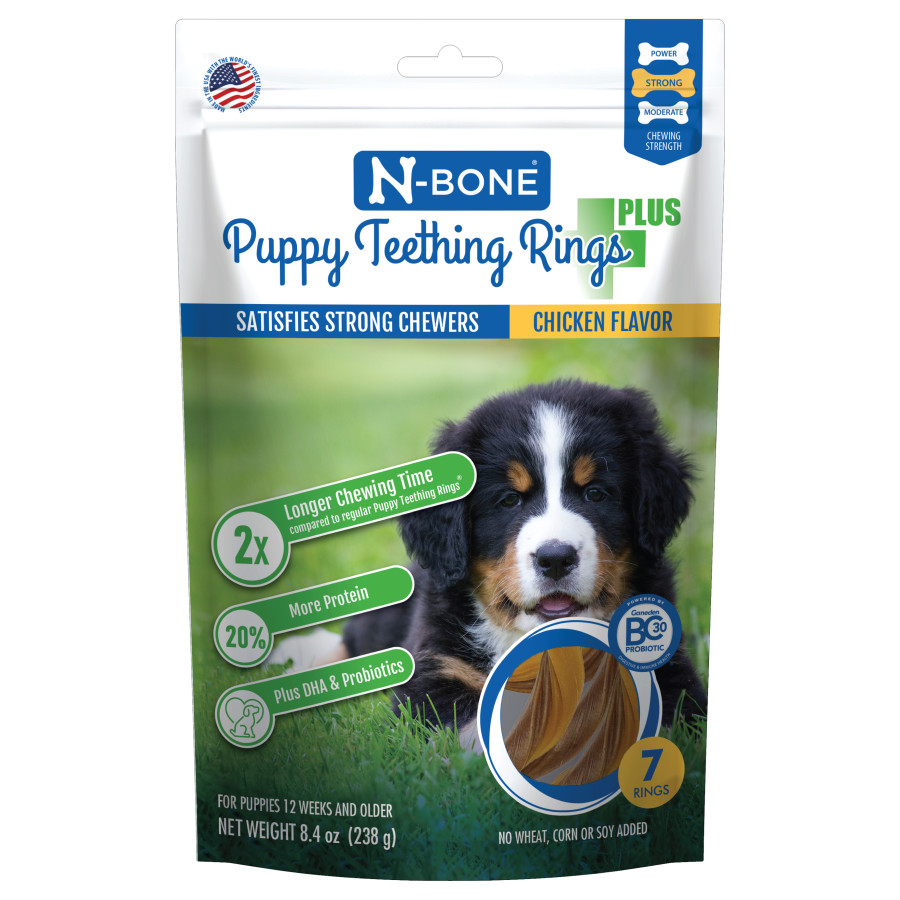 N-Bone Puppy Teething Rings Plus Chicken Flavor 7 ct